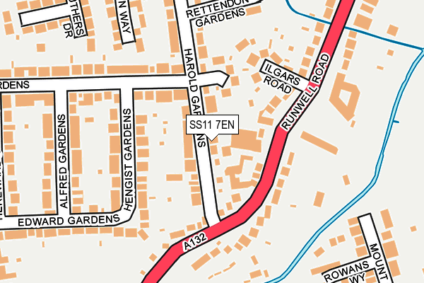 SS11 7EN map - OS OpenMap – Local (Ordnance Survey)