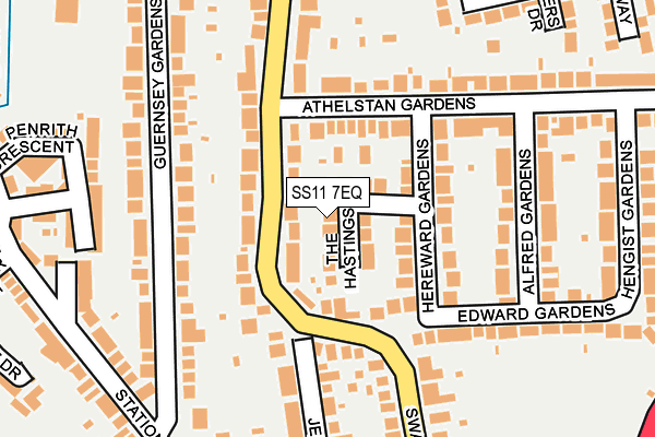 SS11 7EQ map - OS OpenMap – Local (Ordnance Survey)