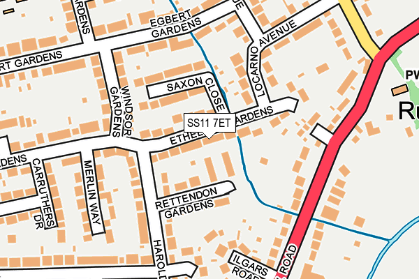 SS11 7ET map - OS OpenMap – Local (Ordnance Survey)