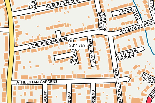 SS11 7EY map - OS OpenMap – Local (Ordnance Survey)