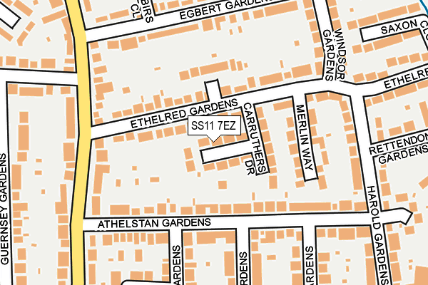 SS11 7EZ map - OS OpenMap – Local (Ordnance Survey)