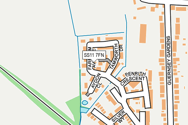 SS11 7FN map - OS OpenMap – Local (Ordnance Survey)