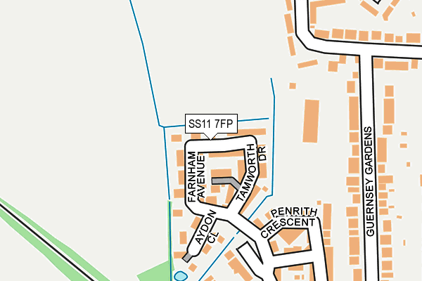 SS11 7FP map - OS OpenMap – Local (Ordnance Survey)