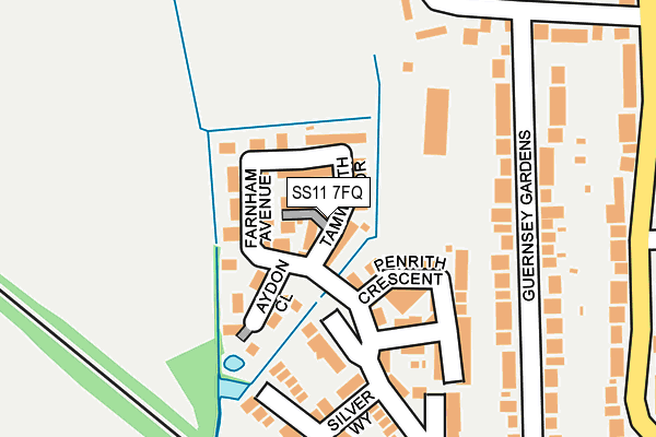 SS11 7FQ map - OS OpenMap – Local (Ordnance Survey)