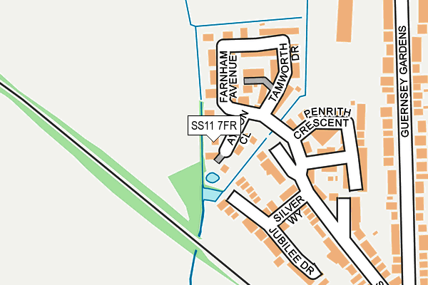 SS11 7FR map - OS OpenMap – Local (Ordnance Survey)
