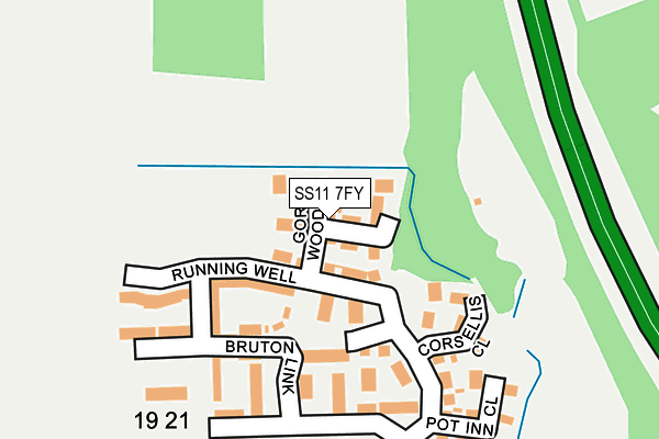 SS11 7FY map - OS OpenMap – Local (Ordnance Survey)