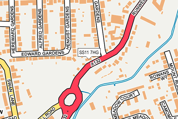 SS11 7HG map - OS OpenMap – Local (Ordnance Survey)
