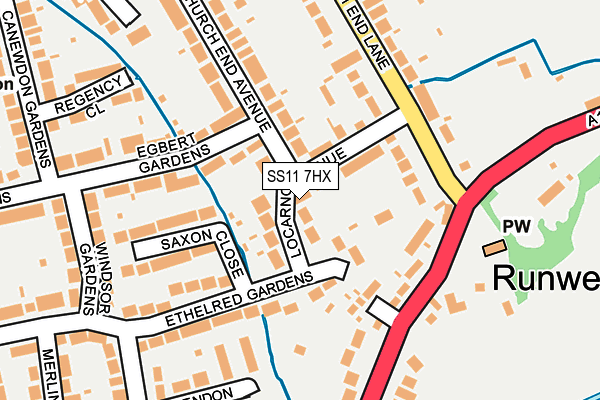 SS11 7HX map - OS OpenMap – Local (Ordnance Survey)