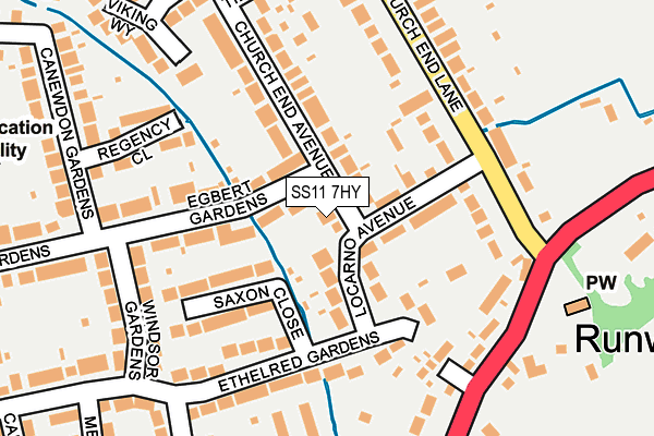 SS11 7HY map - OS OpenMap – Local (Ordnance Survey)