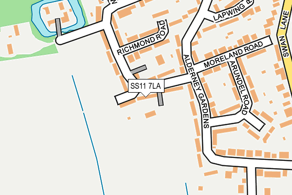 SS11 7LA map - OS OpenMap – Local (Ordnance Survey)