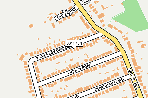SS11 7LN map - OS OpenMap – Local (Ordnance Survey)