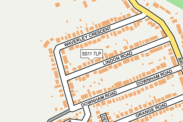 SS11 7LP map - OS OpenMap – Local (Ordnance Survey)