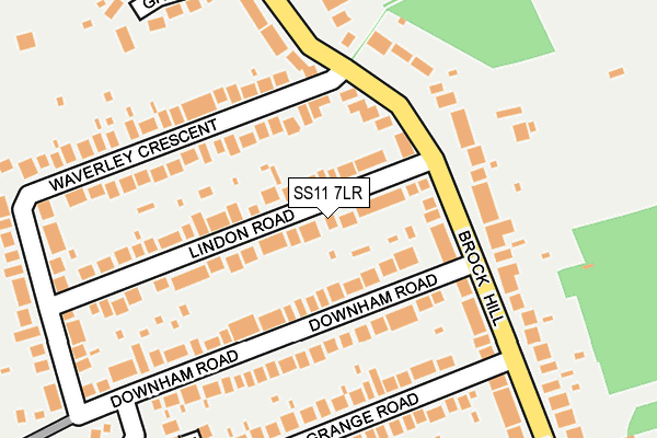 SS11 7LR map - OS OpenMap – Local (Ordnance Survey)