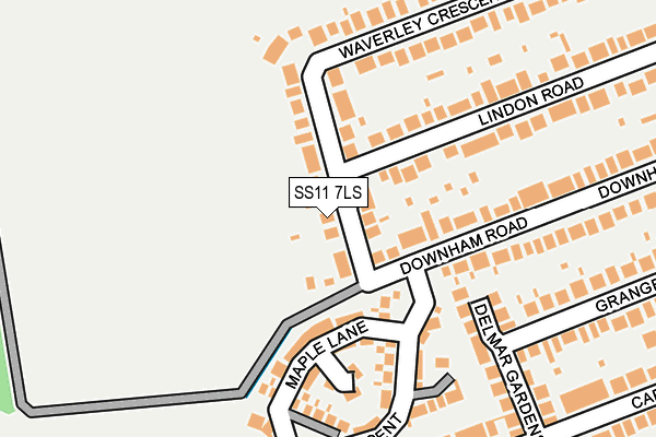 SS11 7LS map - OS OpenMap – Local (Ordnance Survey)