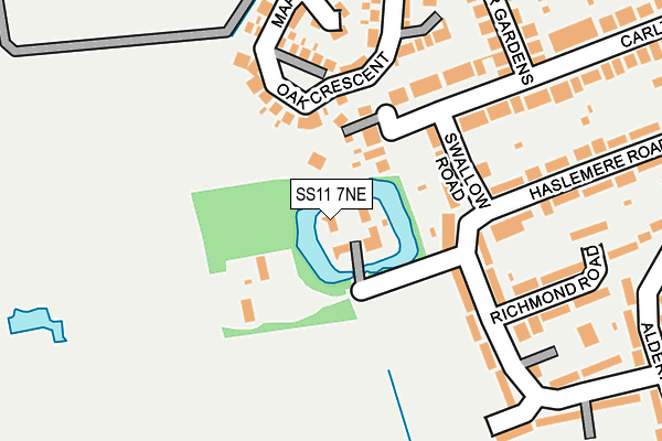 SS11 7NE map - OS OpenMap – Local (Ordnance Survey)