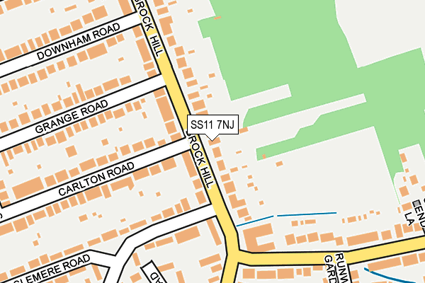 SS11 7NJ map - OS OpenMap – Local (Ordnance Survey)