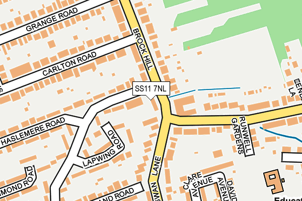 SS11 7NL map - OS OpenMap – Local (Ordnance Survey)