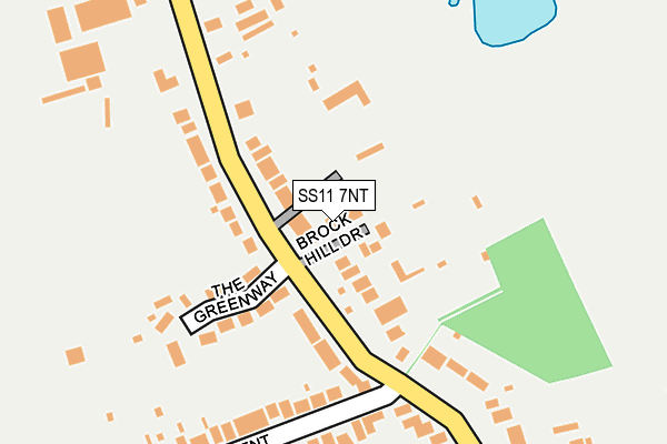 SS11 7NT map - OS OpenMap – Local (Ordnance Survey)