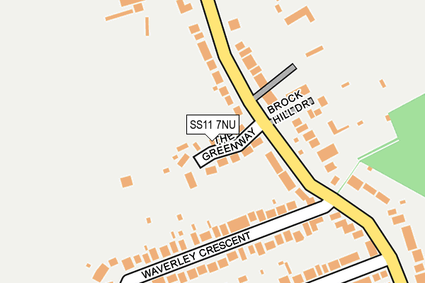 SS11 7NU map - OS OpenMap – Local (Ordnance Survey)