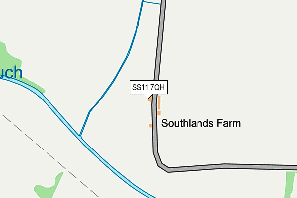 SS11 7QH map - OS OpenMap – Local (Ordnance Survey)