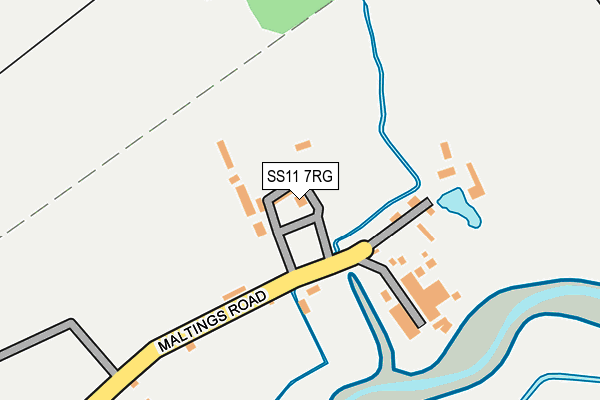 SS11 7RG map - OS OpenMap – Local (Ordnance Survey)
