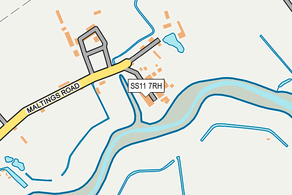 SS11 7RH map - OS OpenMap – Local (Ordnance Survey)