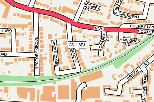 SS11 8EJ map - OS OpenMap – Local (Ordnance Survey)