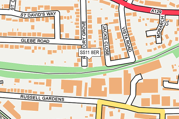 SS11 8ER map - OS OpenMap – Local (Ordnance Survey)