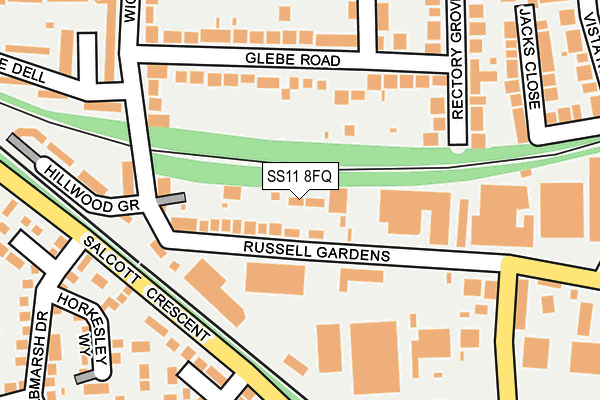 SS11 8FQ map - OS OpenMap – Local (Ordnance Survey)