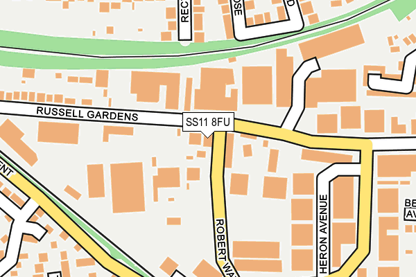 SS11 8FU map - OS OpenMap – Local (Ordnance Survey)