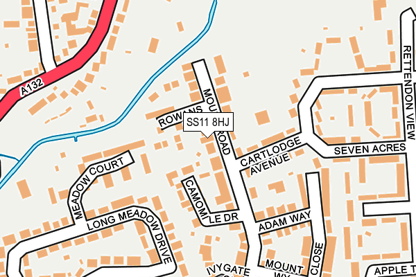 SS11 8HJ map - OS OpenMap – Local (Ordnance Survey)