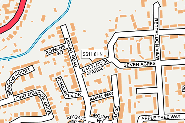 SS11 8HN map - OS OpenMap – Local (Ordnance Survey)
