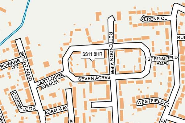 SS11 8HR map - OS OpenMap – Local (Ordnance Survey)