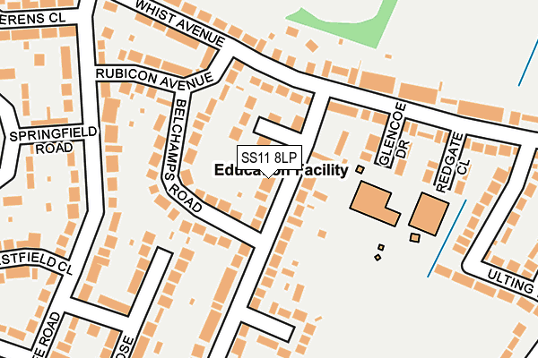 SS11 8LP map - OS OpenMap – Local (Ordnance Survey)