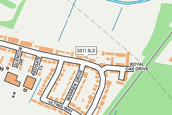 SS11 8LS map - OS OpenMap – Local (Ordnance Survey)