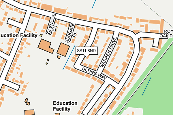 SS11 8ND map - OS OpenMap – Local (Ordnance Survey)
