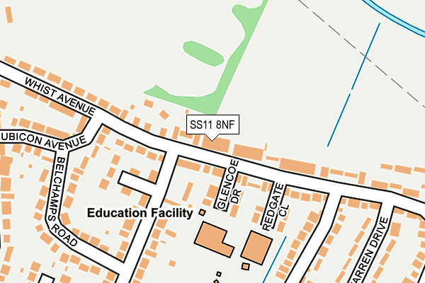 SS11 8NF map - OS OpenMap – Local (Ordnance Survey)