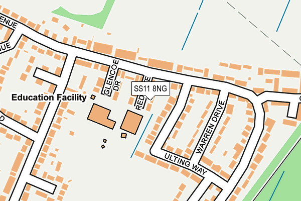 SS11 8NG map - OS OpenMap – Local (Ordnance Survey)