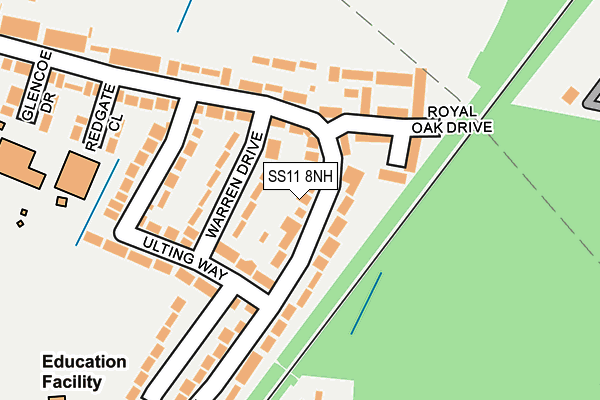 SS11 8NH map - OS OpenMap – Local (Ordnance Survey)