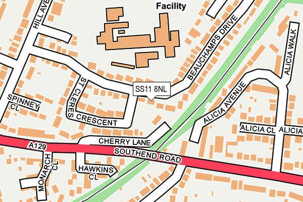 SS11 8NL map - OS OpenMap – Local (Ordnance Survey)