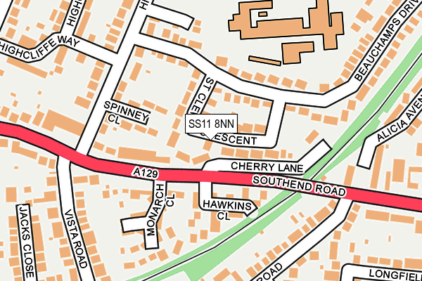 SS11 8NN map - OS OpenMap – Local (Ordnance Survey)