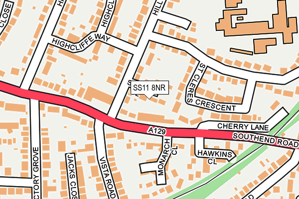 SS11 8NR map - OS OpenMap – Local (Ordnance Survey)