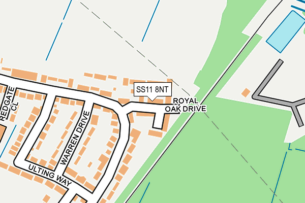 SS11 8NT map - OS OpenMap – Local (Ordnance Survey)