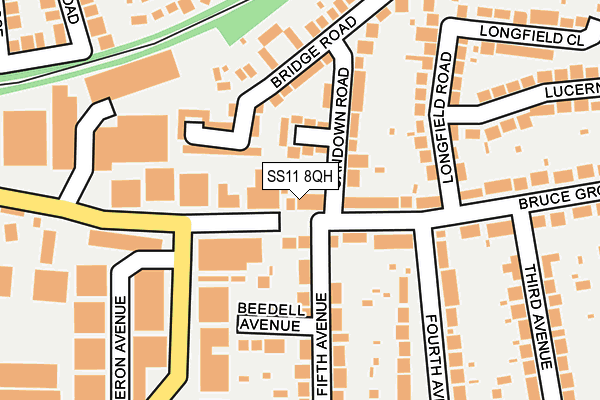 SS11 8QH map - OS OpenMap – Local (Ordnance Survey)