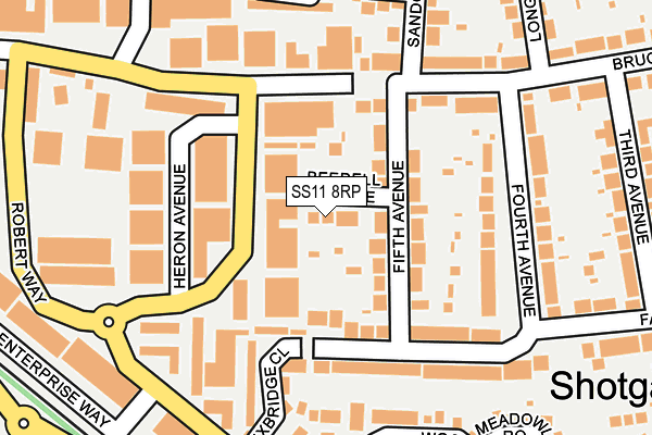 SS11 8RP map - OS OpenMap – Local (Ordnance Survey)
