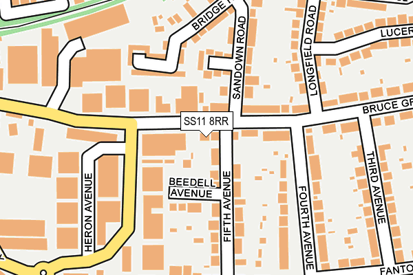 SS11 8RR map - OS OpenMap – Local (Ordnance Survey)