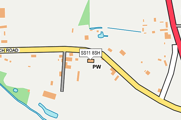 SS11 8SH map - OS OpenMap – Local (Ordnance Survey)