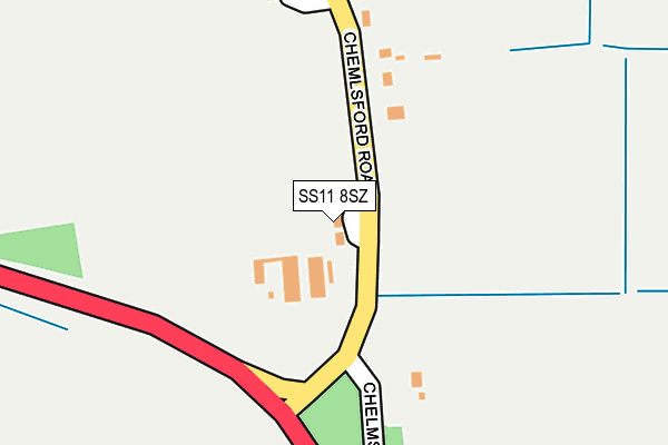 SS11 8SZ map - OS OpenMap – Local (Ordnance Survey)