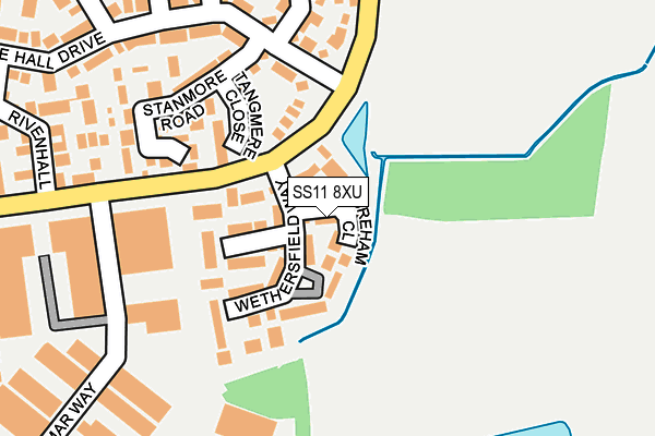 SS11 8XU map - OS OpenMap – Local (Ordnance Survey)