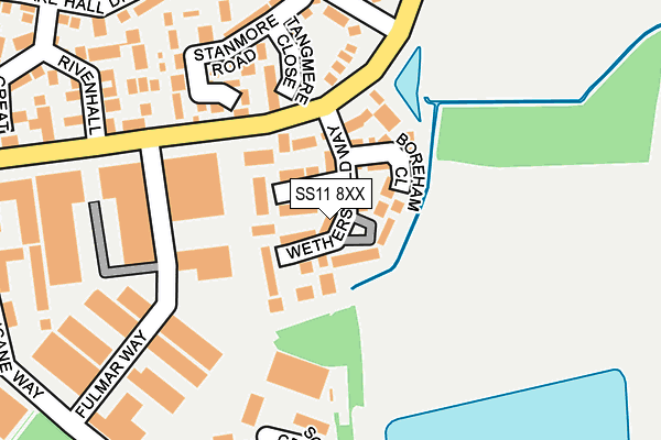 SS11 8XX map - OS OpenMap – Local (Ordnance Survey)